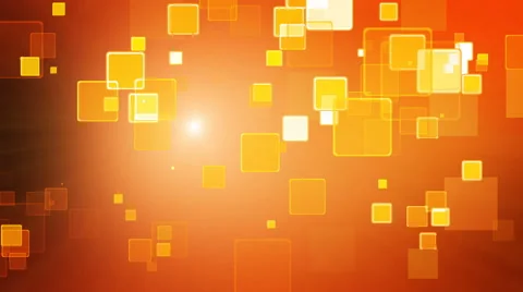 Warm orange color motion background with animated squares. Light ray effect. Stock Footage 64774957