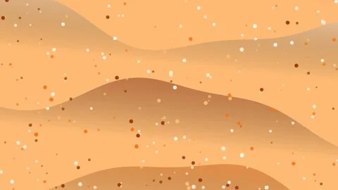 Warm Orange Gradient Moving Waves with Orange White Brown Falling Particles Stock Footage 327775816