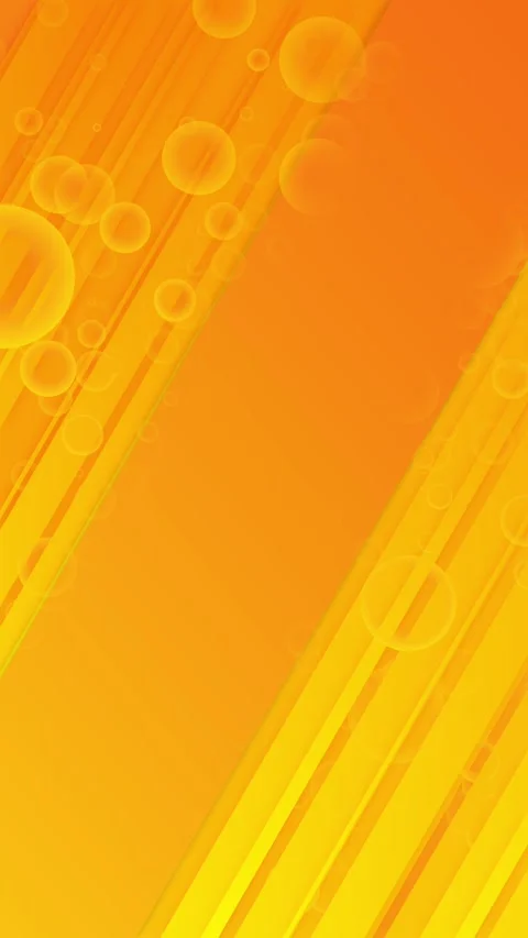 Warm orange gradient visual light beams, soft bubble circles, and smooth playful Stock Footage 340575334