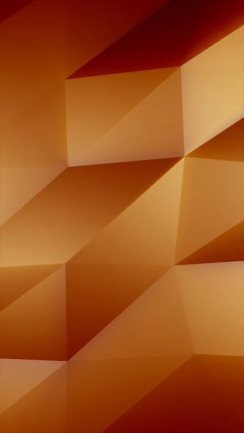 Warm orange low-poly geometric background with angular polygon shapes and s.. Stock Footage 337613344