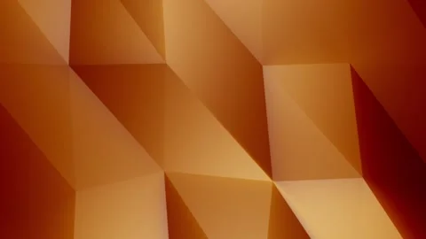 Warm orange low-poly geometric background with angular polygon shapes Stock Footage 339474722