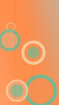 Warm orange minimal abstract background featuring overlapping circular ring.. Stock Illustration