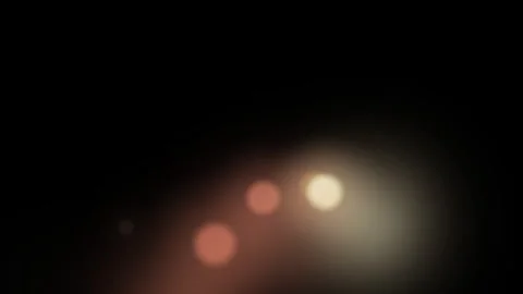 Warm Orange Red Bokeh Orbs Dark Background 動画素材 339560715