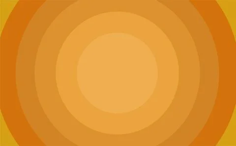 Warm Orange Sun Concentric Circles Retro Background With Radial Gradient an.. 库存插图