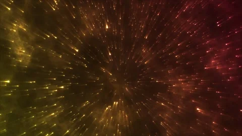 Warm Orange Yellow Light Streaks Warp Stock Footage 323089086