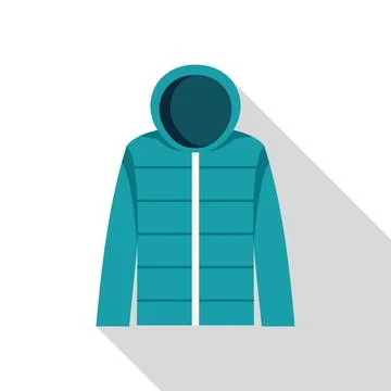 Warm padded winter jacket offering comfort and protection from cold weather Stock Illustration