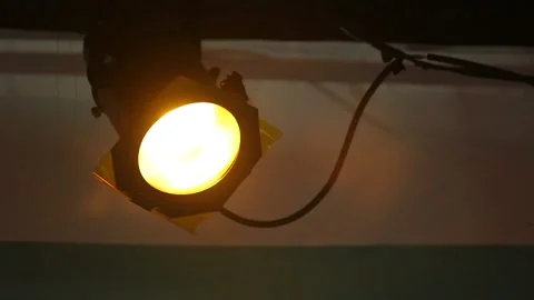 Warm par light turn on and off Stock Footage 147850823