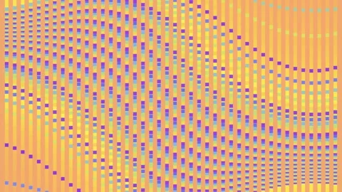 Warm Pastel Geometric Pixel Wave 3D 4K Loop Stock Footage 337107067