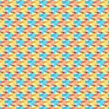 Warm peach and blue 3D geometric texture Stock Illustration