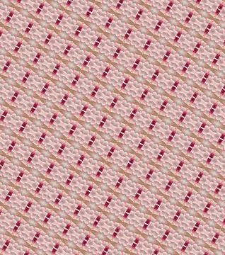 Warm peachy morning repeatable decorative tile pattern in rose pink, salmon, pea Stock Illustration