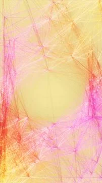 Warm Pink Yellow Abstract Polygon Plexus Frame Background 스톡 일러스트