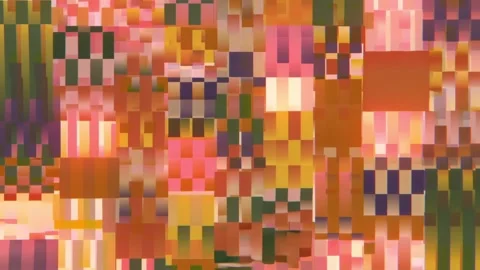 Warm Pixel Mosaic Background Overlay Seamless Loop Stock Footage 344657045
