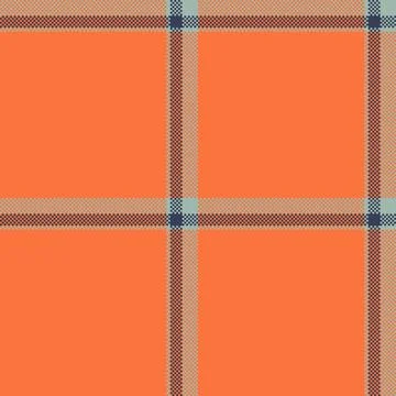 Warm pixelated plaid pattern. Orange and grey create a modern, retro feel. Te 库存插图