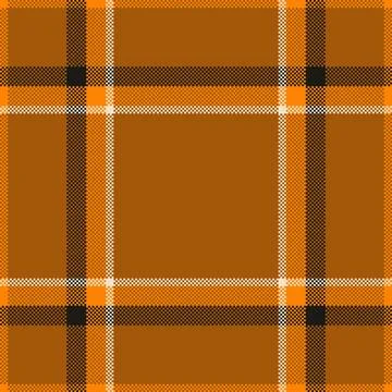 Warm, pixelated plaid pattern. A seamless, retro design with earth tones. Ide イラスト素材