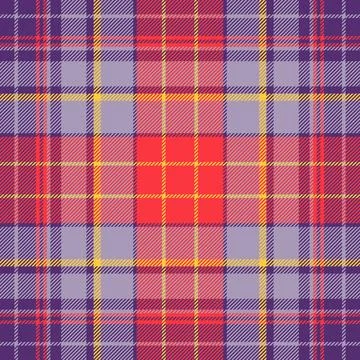Warm plaid fabric pattern, swatch texture textile background. Comfort tarta.. Stock Illustration