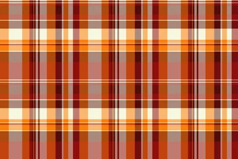 Warm plaid pattern in autumnal tones. Seamless texture, great for backgrounds Stock Illustration