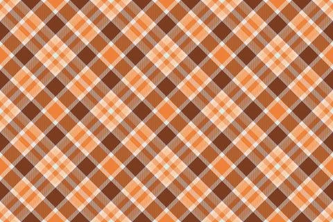 Warm plaid pattern with brown  orange hues. Traditional, rustic aesthetic. Id Stock Illustration