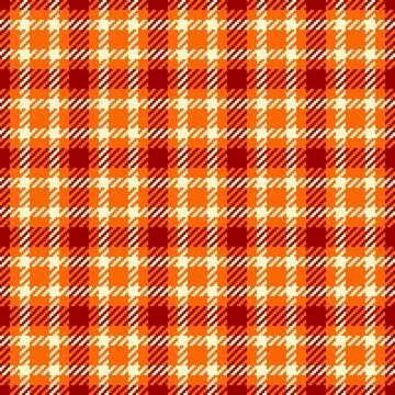 Warm plaid pattern design in autumn colors. Seamless checkered textile backdr Stock Illustration