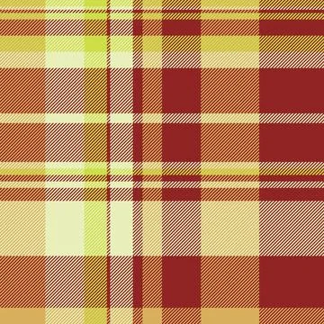 Warm plaid pattern featuring intersecting lines in red, yellow, and beige. Id Stock Illustration