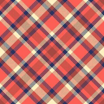 Warm plaid pattern featuring overlapping stripes. Design showcases color ha.. 스톡 일러스트