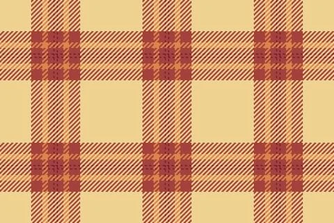Warm plaid pattern with intersecting lines in rust and tan. A classic, textur Stock Illustration