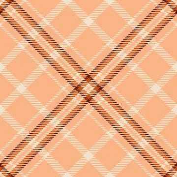 Warm plaid pattern in peach and brown hues. Classic design for textiles, back Stock Illustration