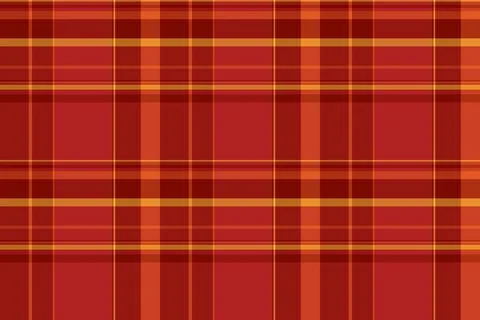 Warm plaid pattern in shades of red and gold. Classic textile design, perfect Stock Illustration