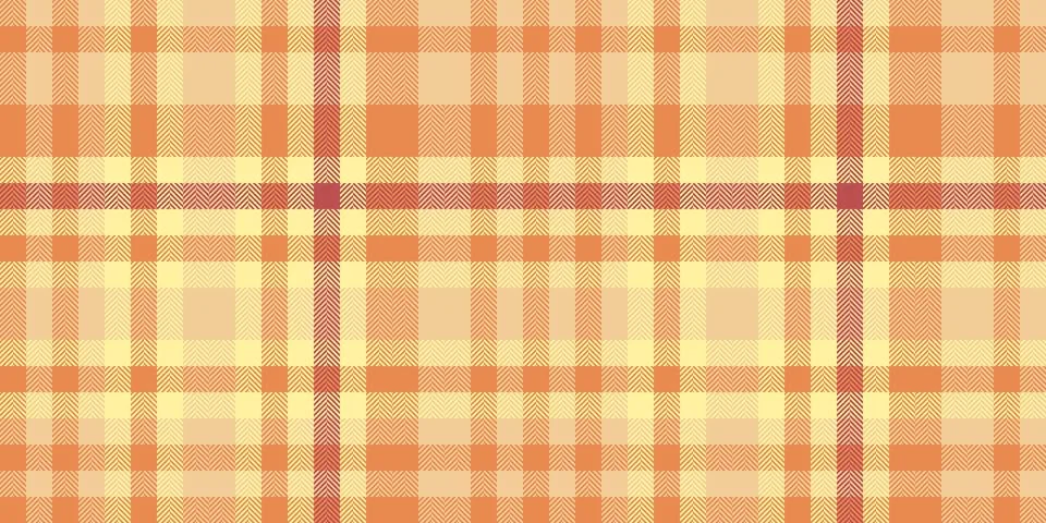 Warm plaid pattern. Textured background of intersecting lines in peach, yello Illustrazione stock