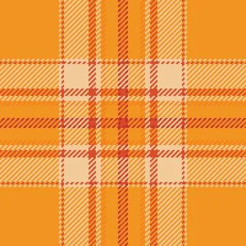 Warm plaid pattern with a woven fabric texture and clear check layout. Oran.. Stock Illustration