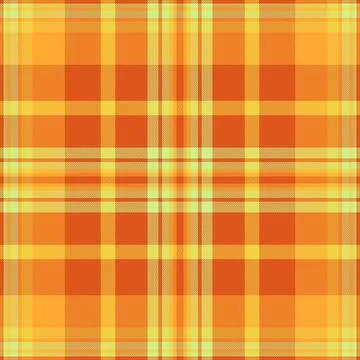 Warm plaid pattern. Woven texture with orange, yellow, and light green hues.  스톡 일러스트
