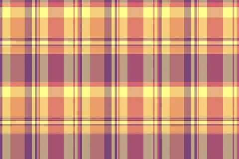 Warm plaid pattern in yellow, orange, purple  beige. Seamless checkered texti Stockillustratie