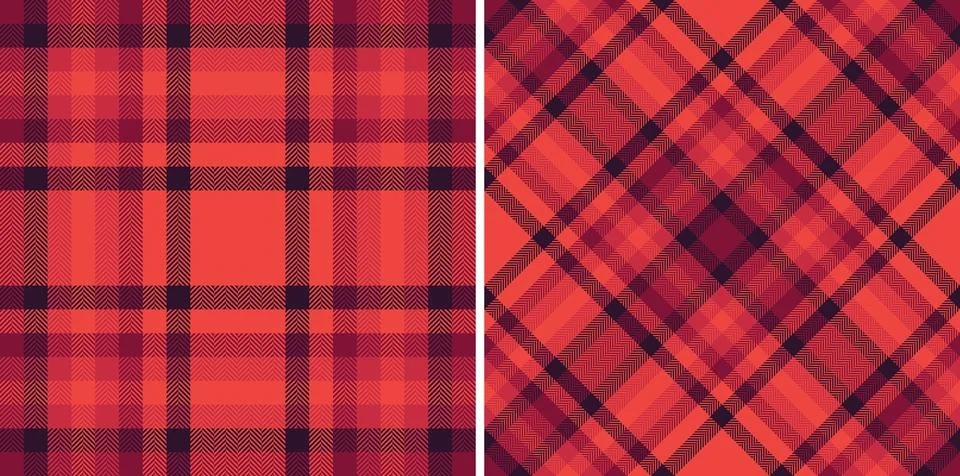 Warm plaid patterns create a cozy and versatile backdrop. Perfect for holiday 스톡 일러스트