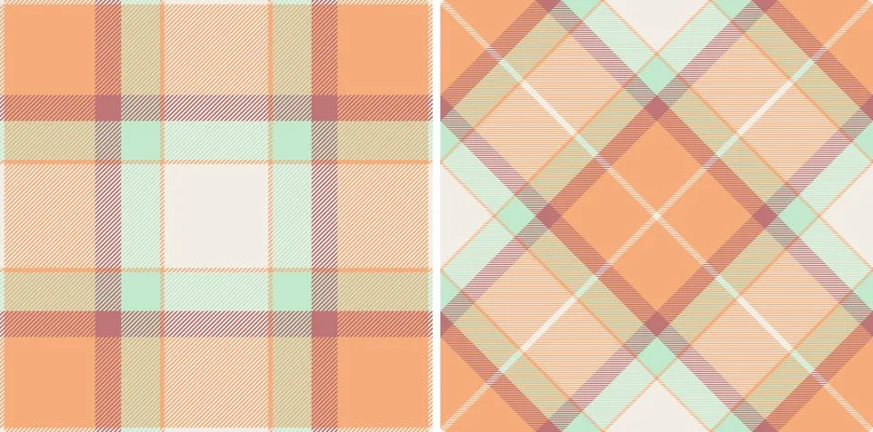 Warm plaid patterns. Textile background with checked designs. Represents comf Stock Illustration