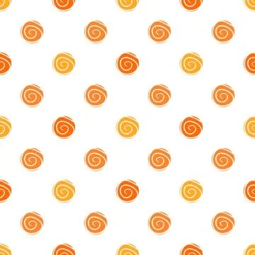 Warm polka dot vector seamless pattern Stock Illustration