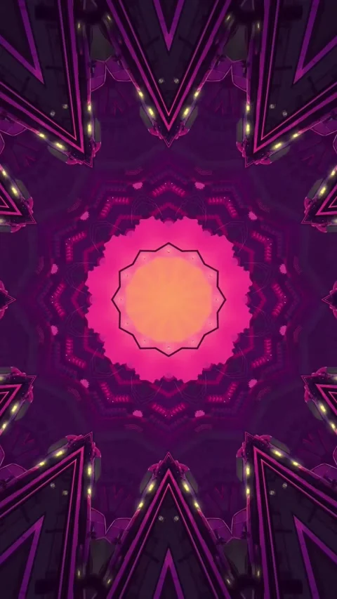 Warm pulsation of red round source of light mandala . Stock Footage 233703834