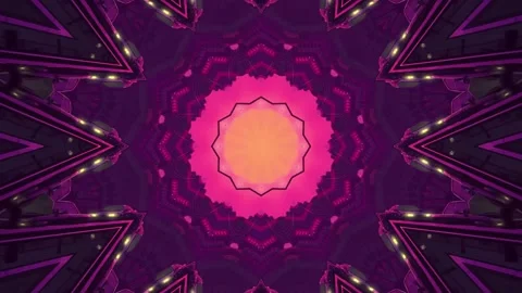 Warm pulsation of red round source of light mandala . Stock Footage 233703848