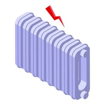 Warm radiator icon isometric vector. Commerce finance Stock Illustration