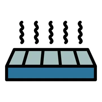 Warm radiator icon vector flat 스톡 일러스트