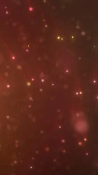 Warm red abstract background with floating glowing bokeh particles, creatin.. Illustrazione stock