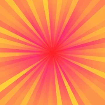 Warm regular rays Stock Illustration