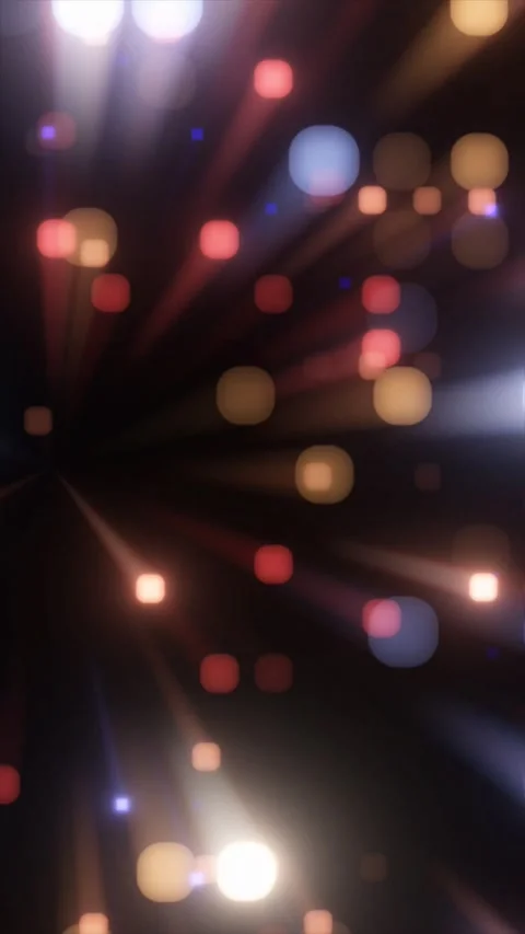 Warm Retro Bokeh Volumetric Light Rays Backdrop Stock Footage 340005183