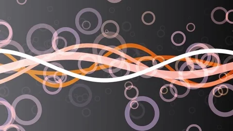 Warm Retro Circles and Waves Stock Footage 78594357