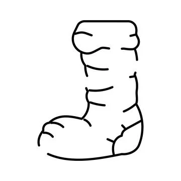 Warm ribbed sock icon for winter comfort Stock Illustration