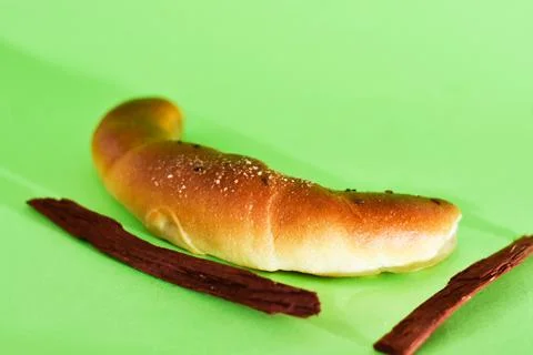 Warm roll of bread Foto stock