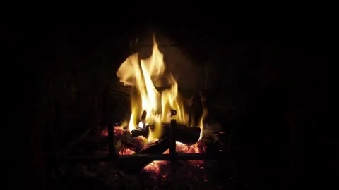 Warm the room with fire Stock Footage 243910897