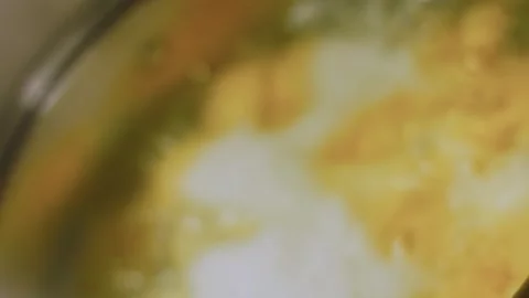 Warm savory arrangement: boiling potatoes until tender Stock Footage 342195946