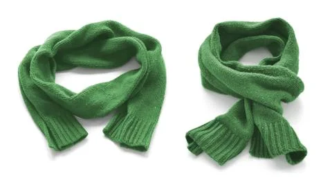 Warm scarf on a white background Stock Photos