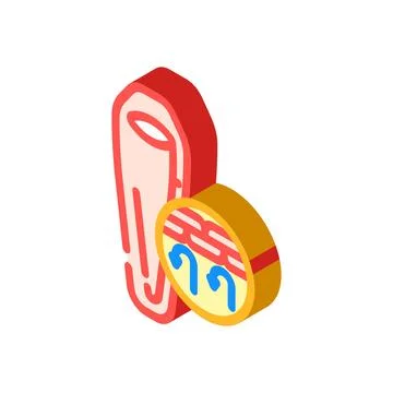 Warm seam sleeping bag isometric icon vector illustration Stockillustratie