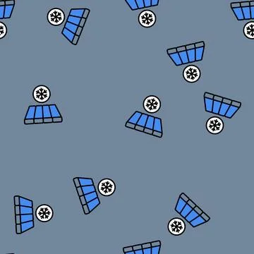 Warm seam sleeping bag vector seamless pattern Stock Illustration