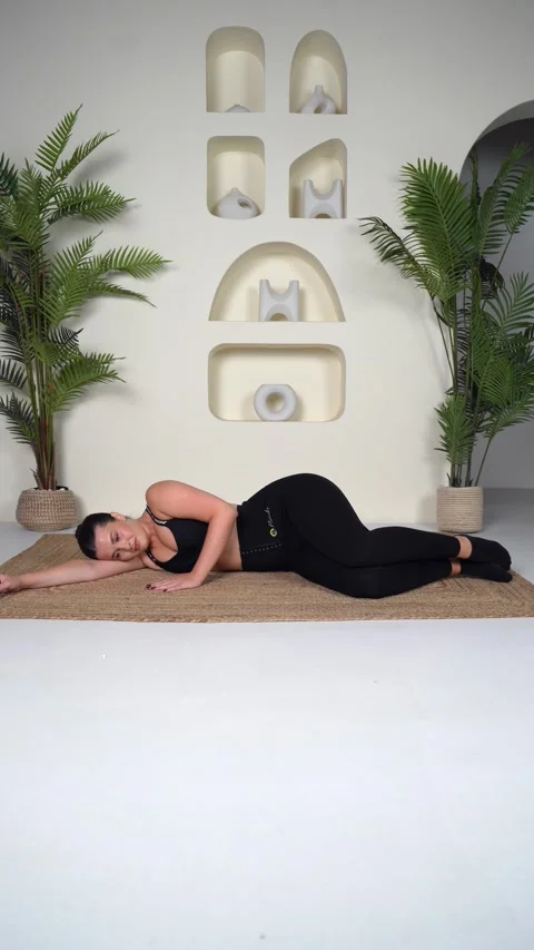 Warm up , side exercise Stock Footage 314186313